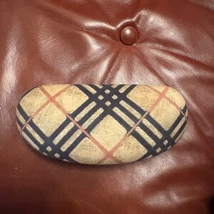 Burberry Black and Tan Plaid Eyeglass Case